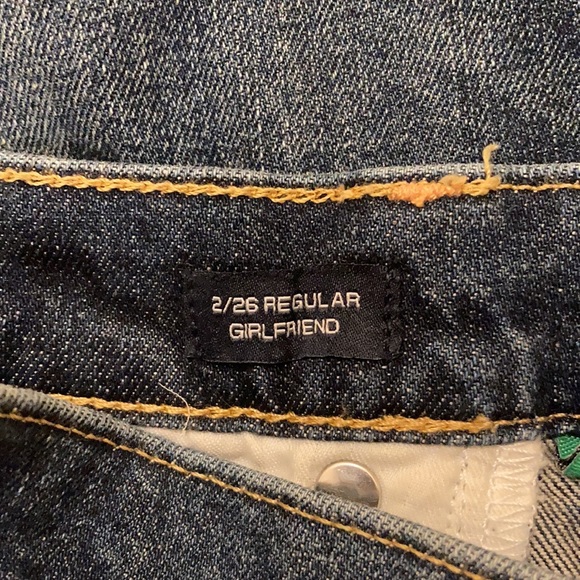 GAP Mid Rise Distressed Girlfriend Jeans - Picture 7 of 8